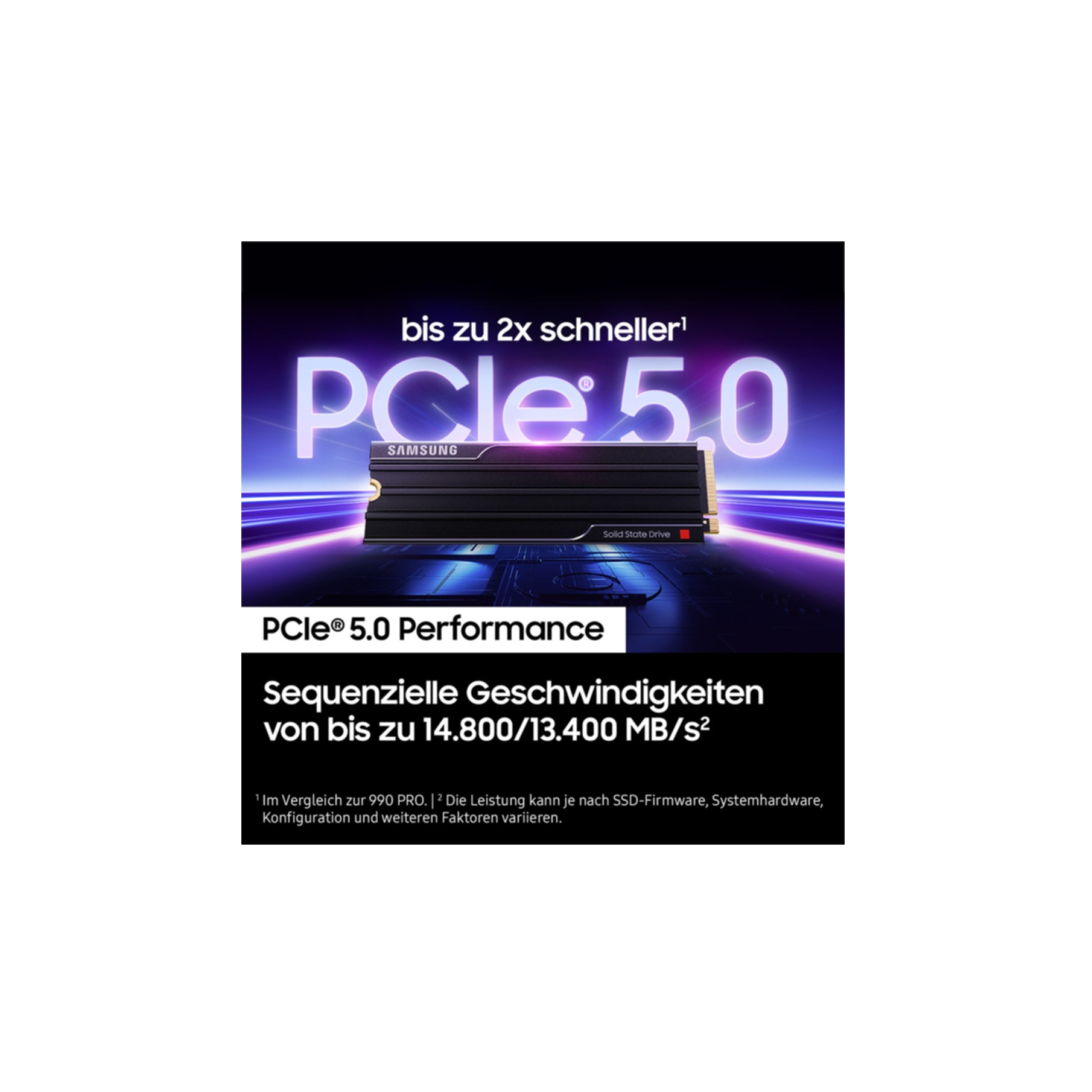 SSD Samsung 9100 Pro M.2 1TB NVMe MZ-VAP1T0CW PCIe 5.0 mit HeatSink SSD Samsung 9100 Pro M.2 1TB NVMe MZ-VAP1T0CW PCIe 5.0 mit HeatSink