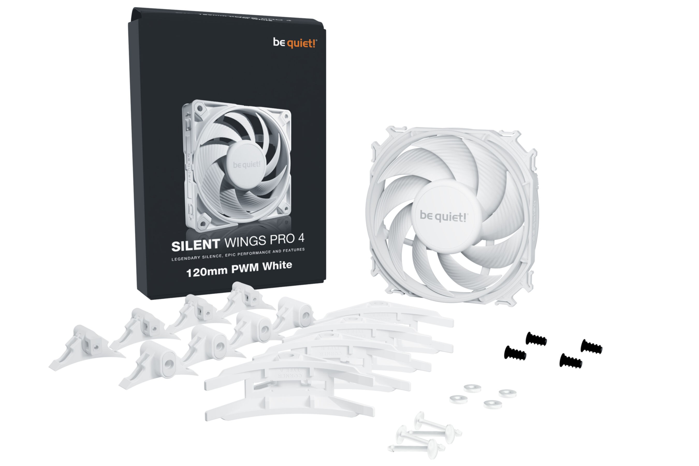 PC- Gehäuselüfter Be Quiet SilentWings Pro 4 120mm PWM White BL118 PC- Gehäuselüfter Be Quiet SilentWings Pro 4 120mm PWM White BL118