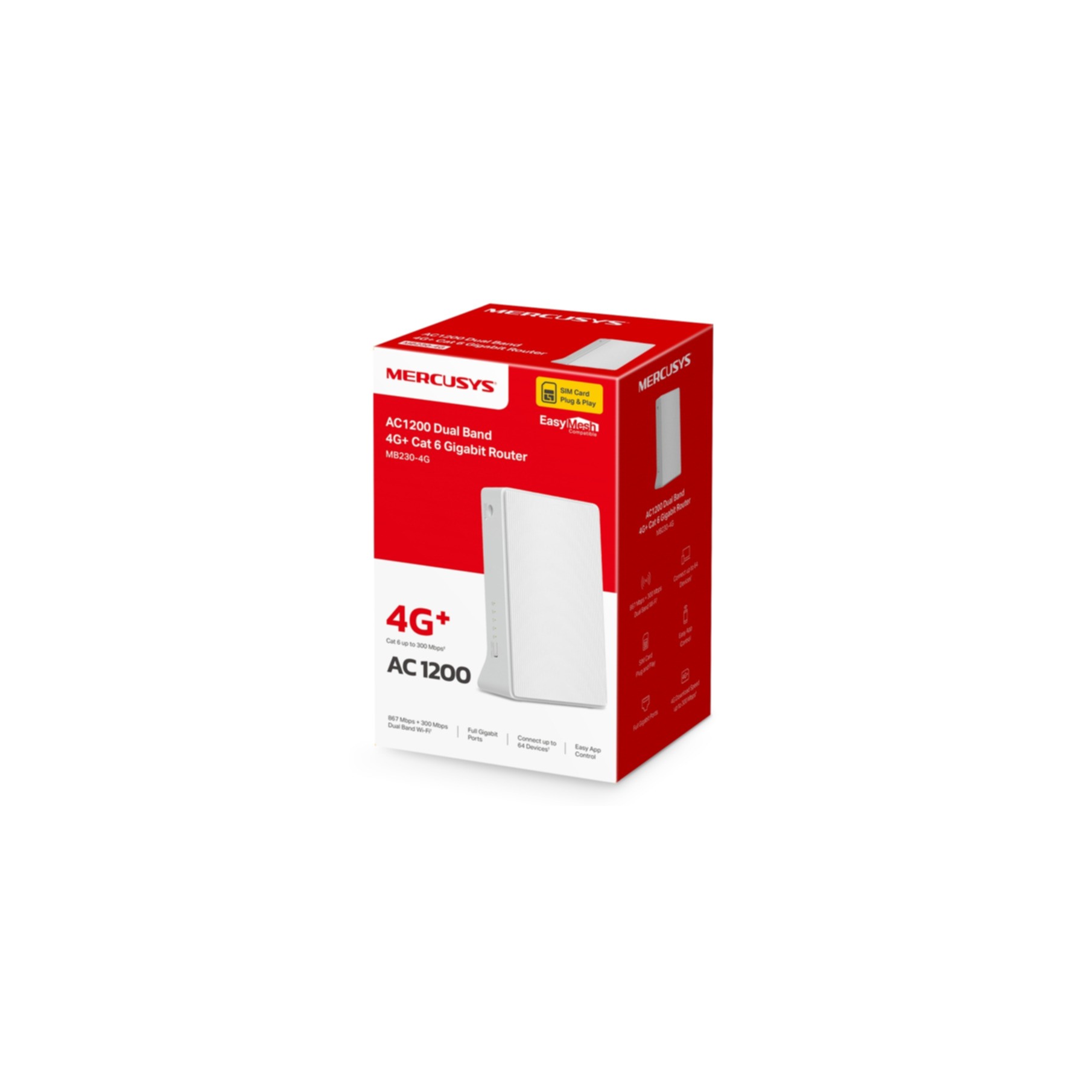 Mercusys Router MB230-4G LTE 4G+ Cat6 AC1200 (AC1200/4G-LTE Modem) Mercusys Router MB230-4G LTE 4G+ Cat6 AC1200 (AC1200/4G-LTE Modem)