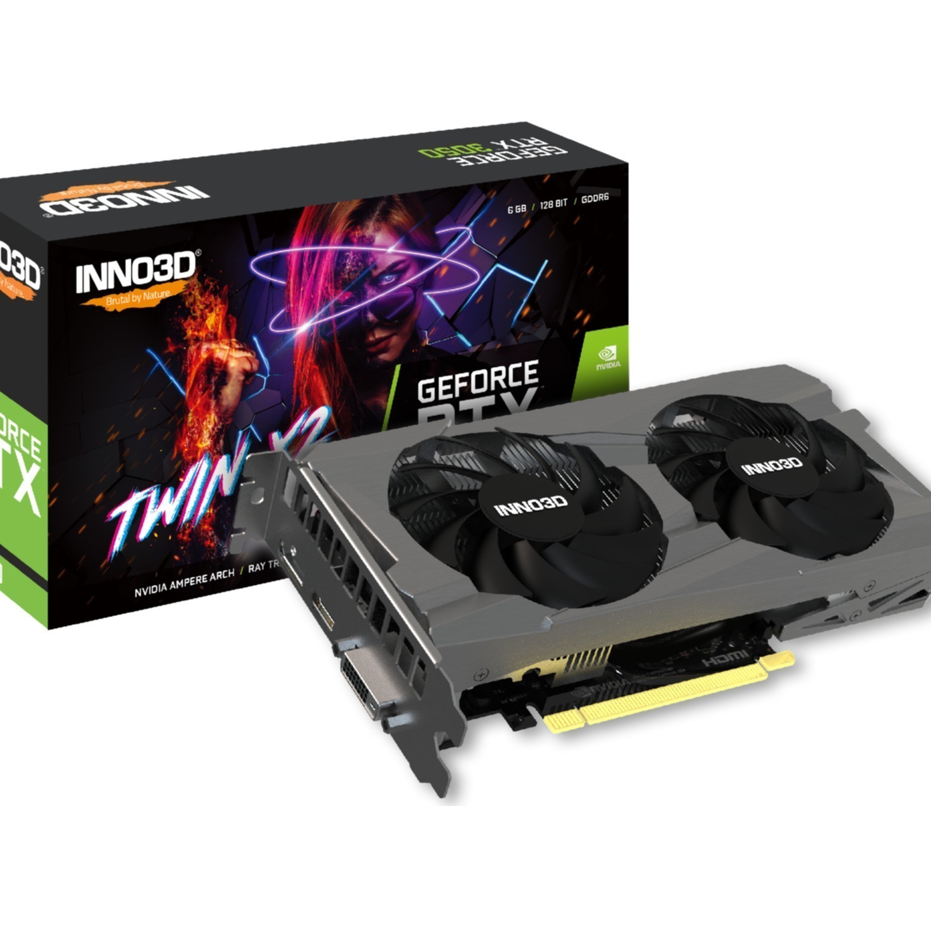 VGA Inno3D GeForce® RTX 3050 6GB Twin X2 VGA Inno3D GeForce® RTX 3050 6GB Twin X2