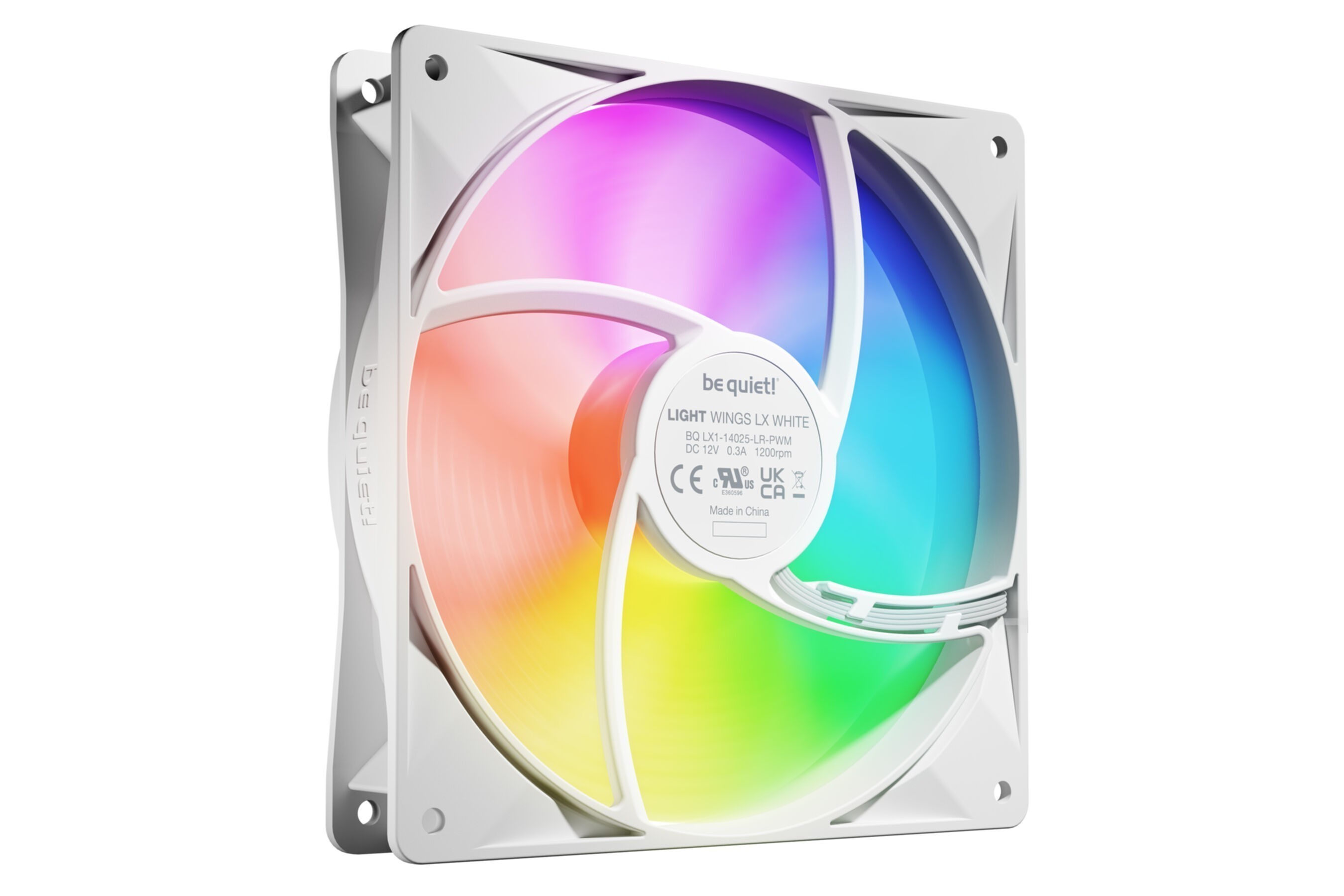 PC- Gehäuselüfter Be Quiet Light Wings LX 140mm PWM white (triple pack) BL128