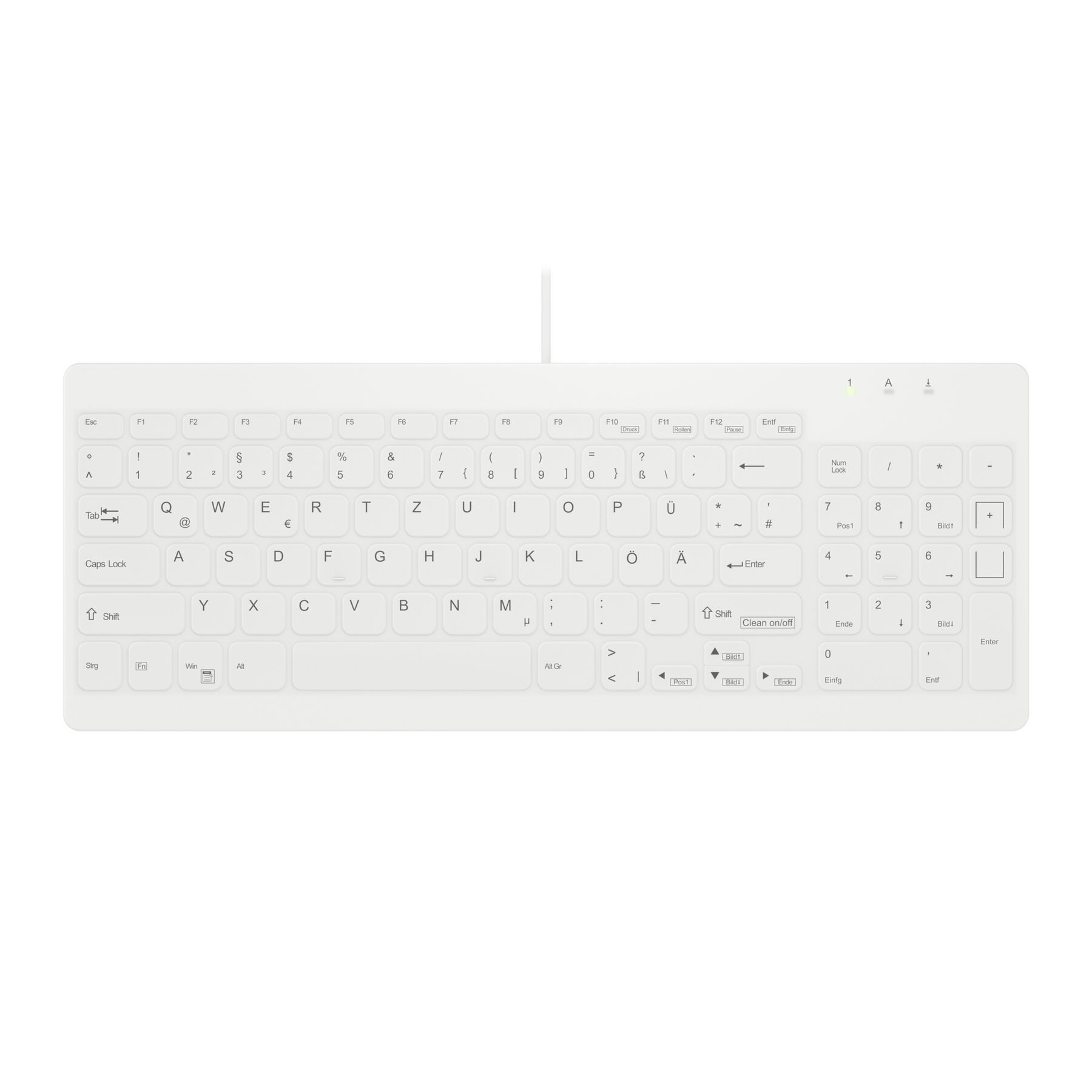 Keyboard Contour Medical Active Key AK-C7012 wired white (AK-C7012F-U1-W/GE) Keyboard Contour Medical Active Key AK-C7012 wired white (AK-C7012F-U1-W/GE)