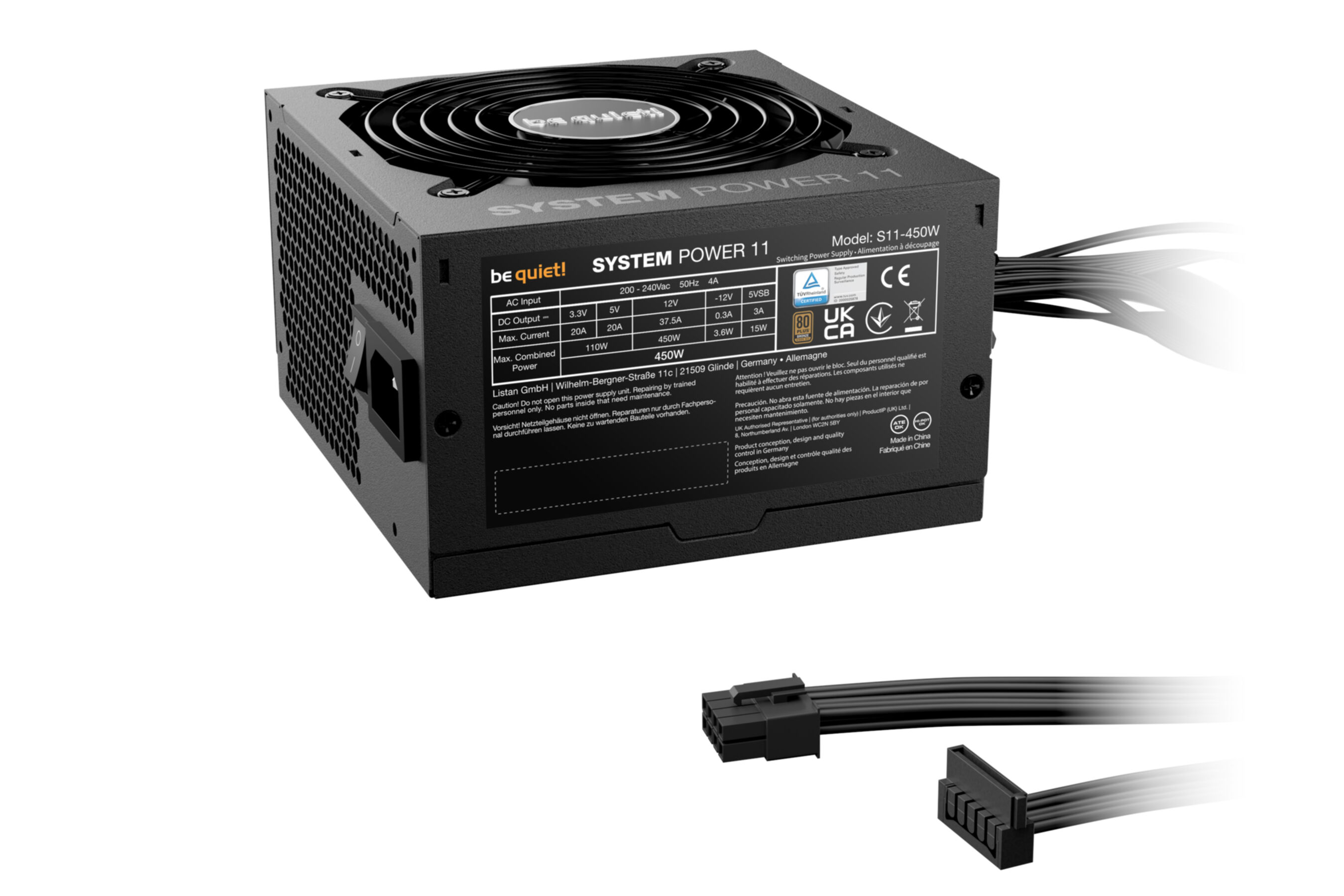 PC- Netzteil Be Quiet System Power 11 450W BP009EU PC- Netzteil Be Quiet System Power 11 450W BP009EU