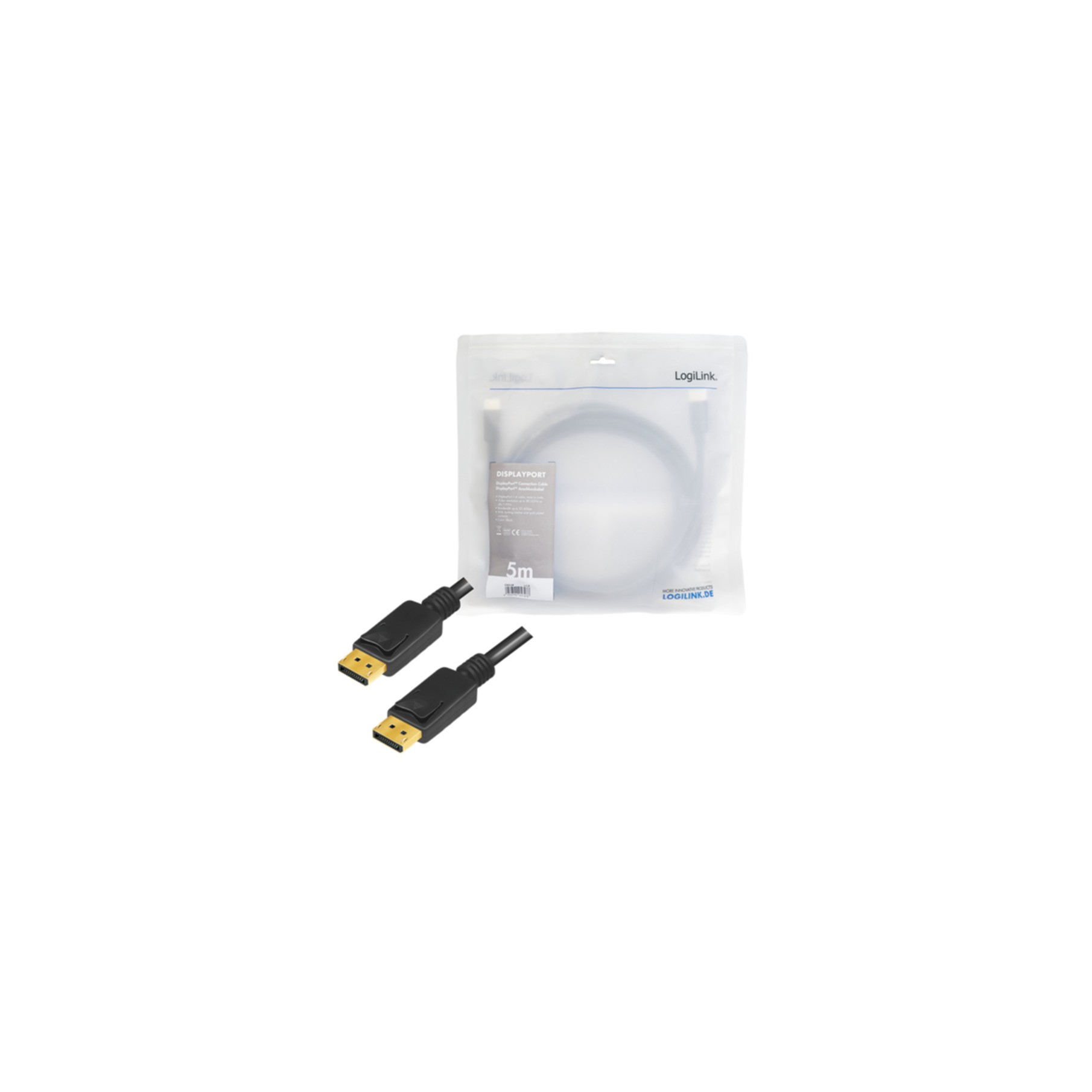 Kabel LogiLink DisplayPort 5m schwarz CV0139