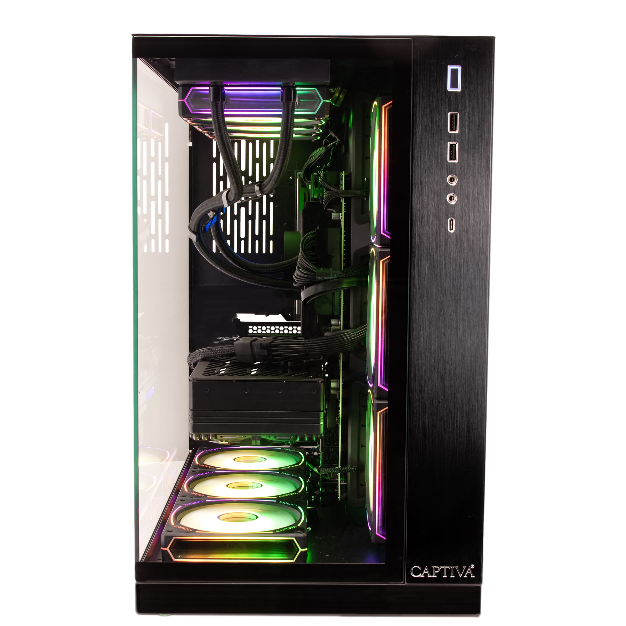 Captiva PC Highend Gaming R81-926 (Ryzen 7 5700X/RTX4070 Super 12GB GDDR6X/SSD 1TB/32GB/WLAN/Windows 11 Home 64-bit)
