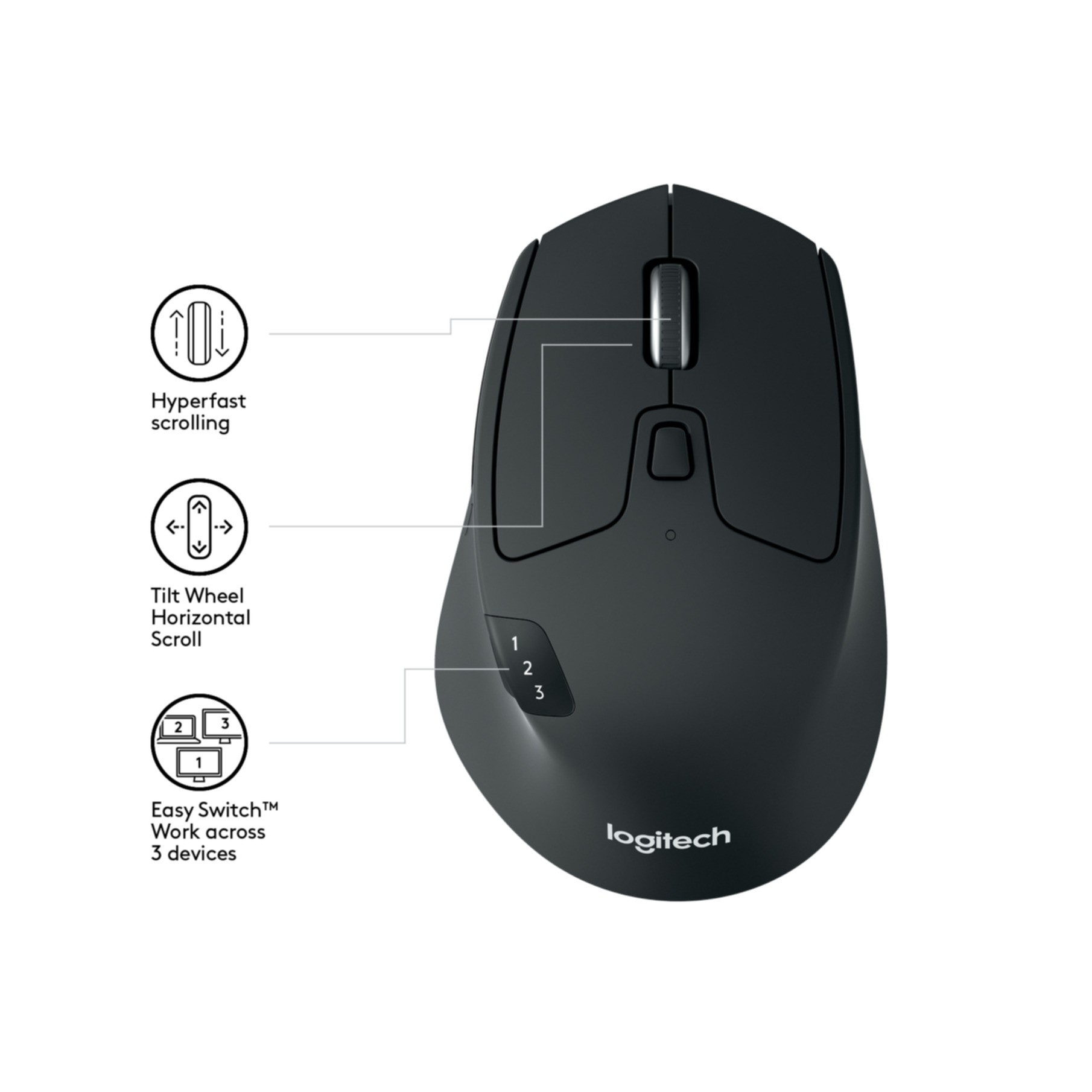 Mouse Logitech M720 Triathlon schwarz (910-004791) [B-Ware]