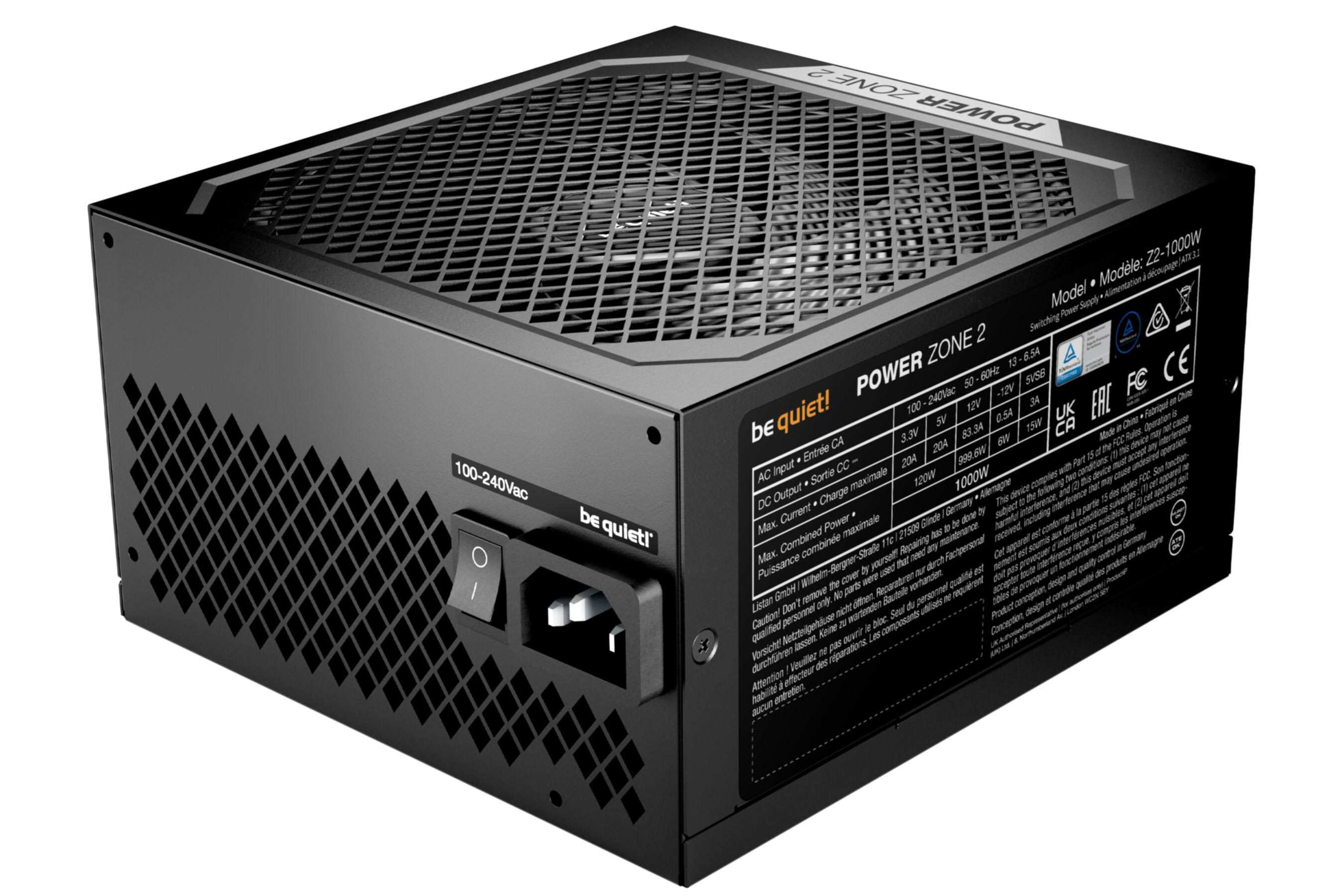 PC- Netzteil Be Quiet Power Zone 2 1000W BP008EU PC- Netzteil Be Quiet Power Zone 2 1000W BP008EU