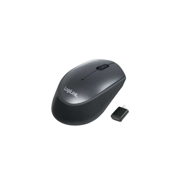 Mouse LogiLink Kabellose USB-C Funk Maus, 2.4 GHz Schwarz (ID0160)