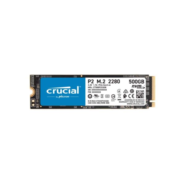 SSD Crucial 500GB P2 CT500P2SSD8 PCIe M.2 NVME PCIe 3.0 x4