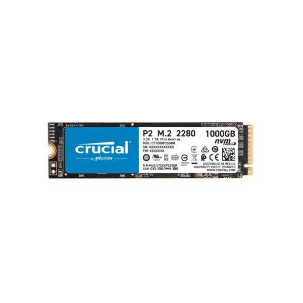SSD Crucial 1TB P2 CT1000P2SSD8 PCIe M.2 NVME PCIe 3.0 x4