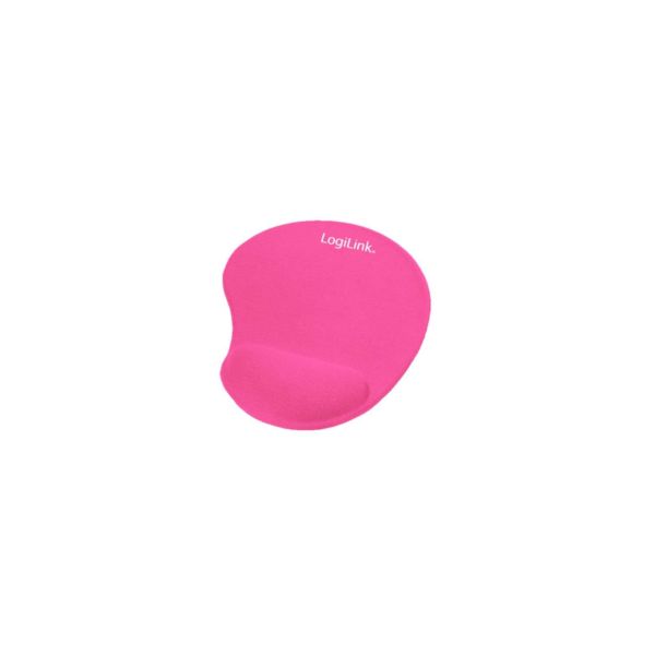 Mouse Pad LogiLink Mousepad mit Silikon Gel Handballenauflage, pink