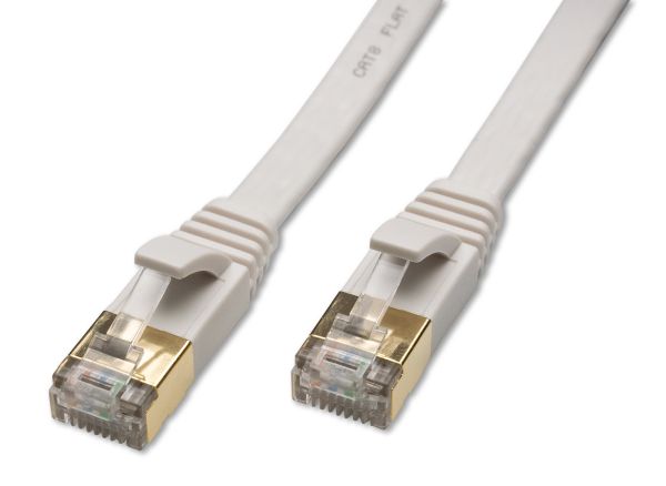 Kabel Patchkabel CAT 8 Kabel für Netzwerk, LAN und Ethernet 1m weiß