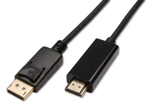 Kabel Displayport zu HDMI schwarz 4K 60Hz 2m HighSpeed DP zu HDMI
