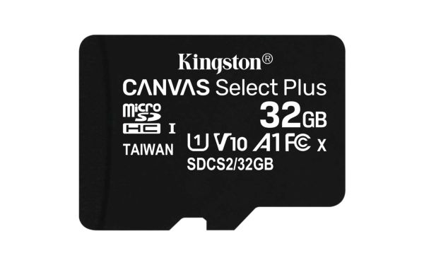 Micro SDHC 32GB Kingston Canvas Select Plus + Adapter SDCS2/32GB