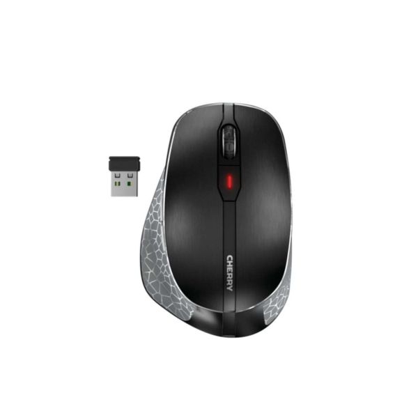 Mouse Cherry MW 8C ERGO - (JW-8600)- ergonomisch - optisch - 6 Tasten - kabellos - 2.4 GHz, Bluetooth 4.0 - kabelloser Empfänger (USB)
