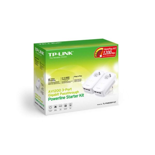 TP-Link Powerline Gigabit Ethernet Adapter 1.2Gbps TL-PA8030PKIT